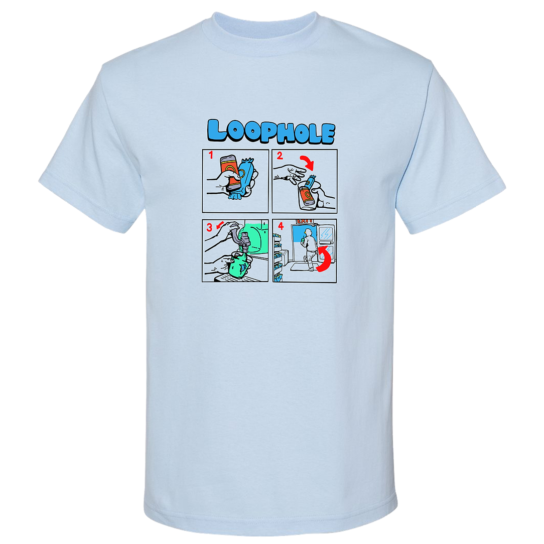 LOOPHOLE WHEELS - SLURPEE BONUS TEE "POWDER BLUE"