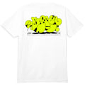 5BORO - 5B X SP-ONE CRACKLE Tee "White / Highlighter Yellow"
