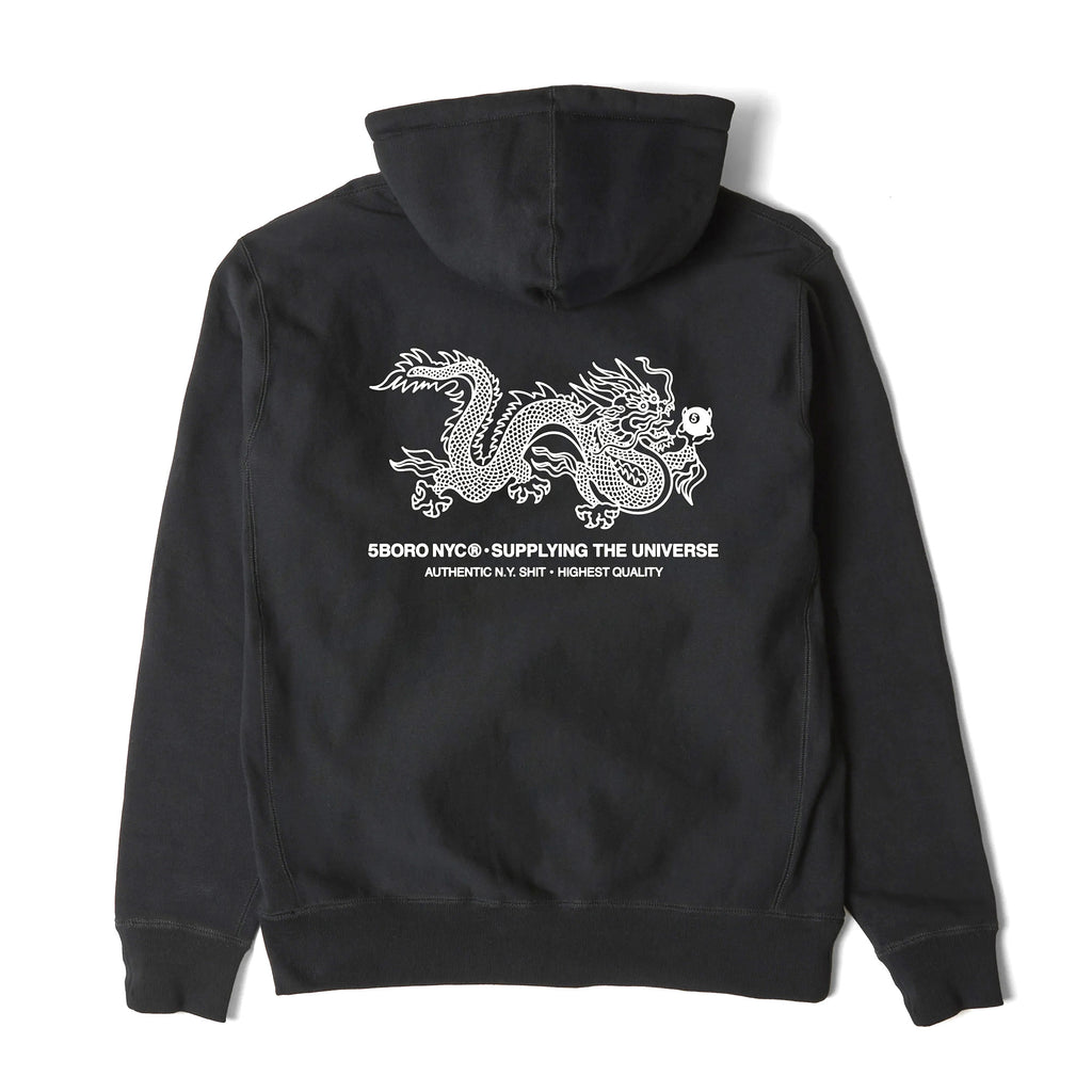 5BORO - 5Ball Dragon Pullover Hoody "Black / White"