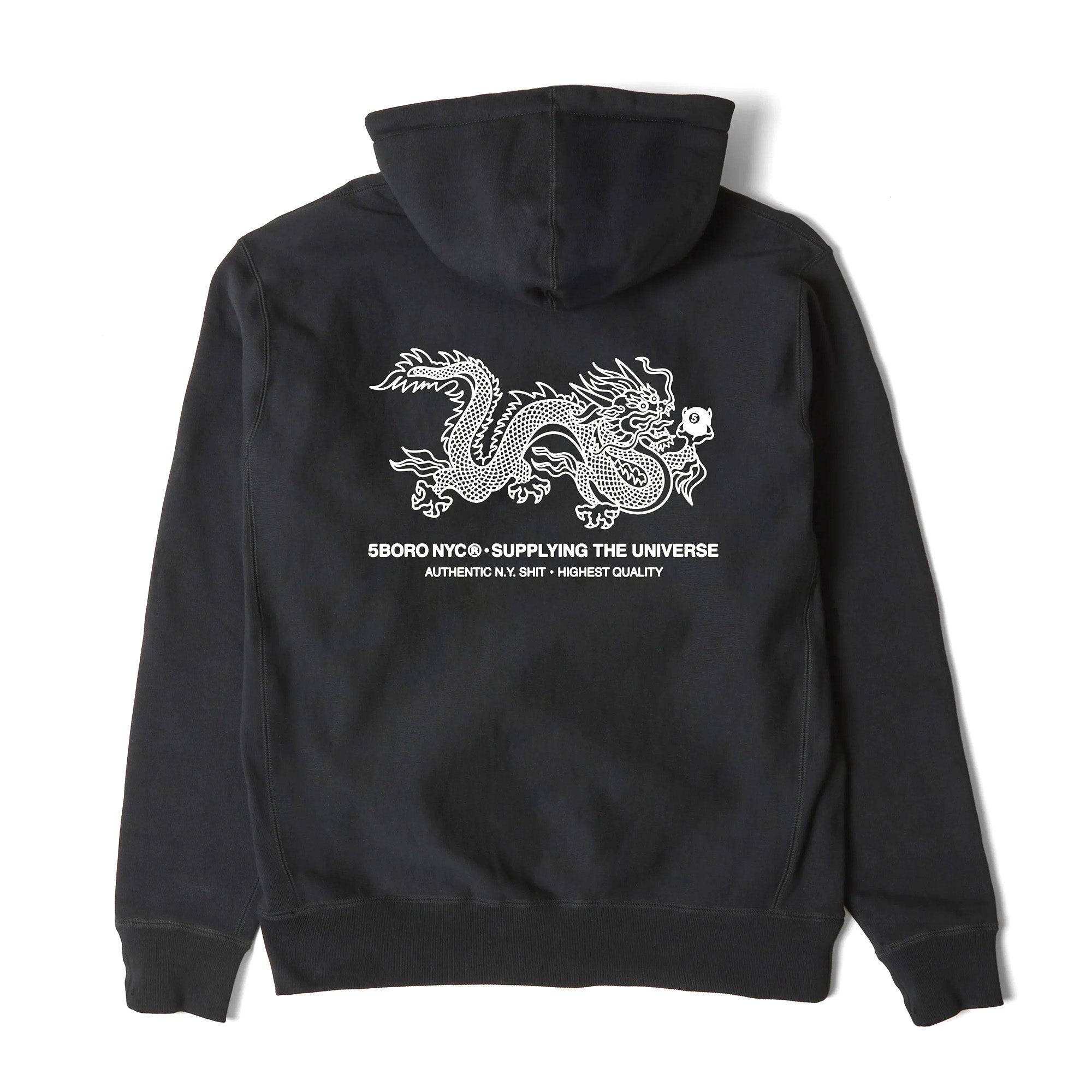 5BORO - 5Ball Dragon Pullover Hoody "Black / White"
