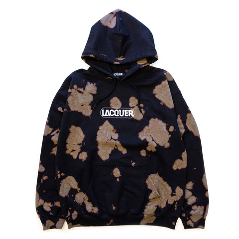 LACQUER - Embroidery tie dye Hoodie "Black"