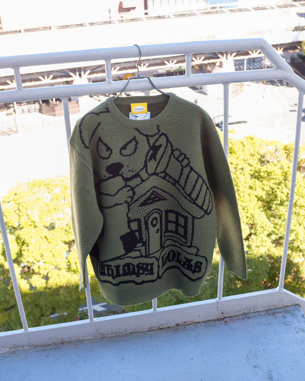 LOLA'S Hardware x Whimsy Socks - BLOOD Knit Sweater "Olive"