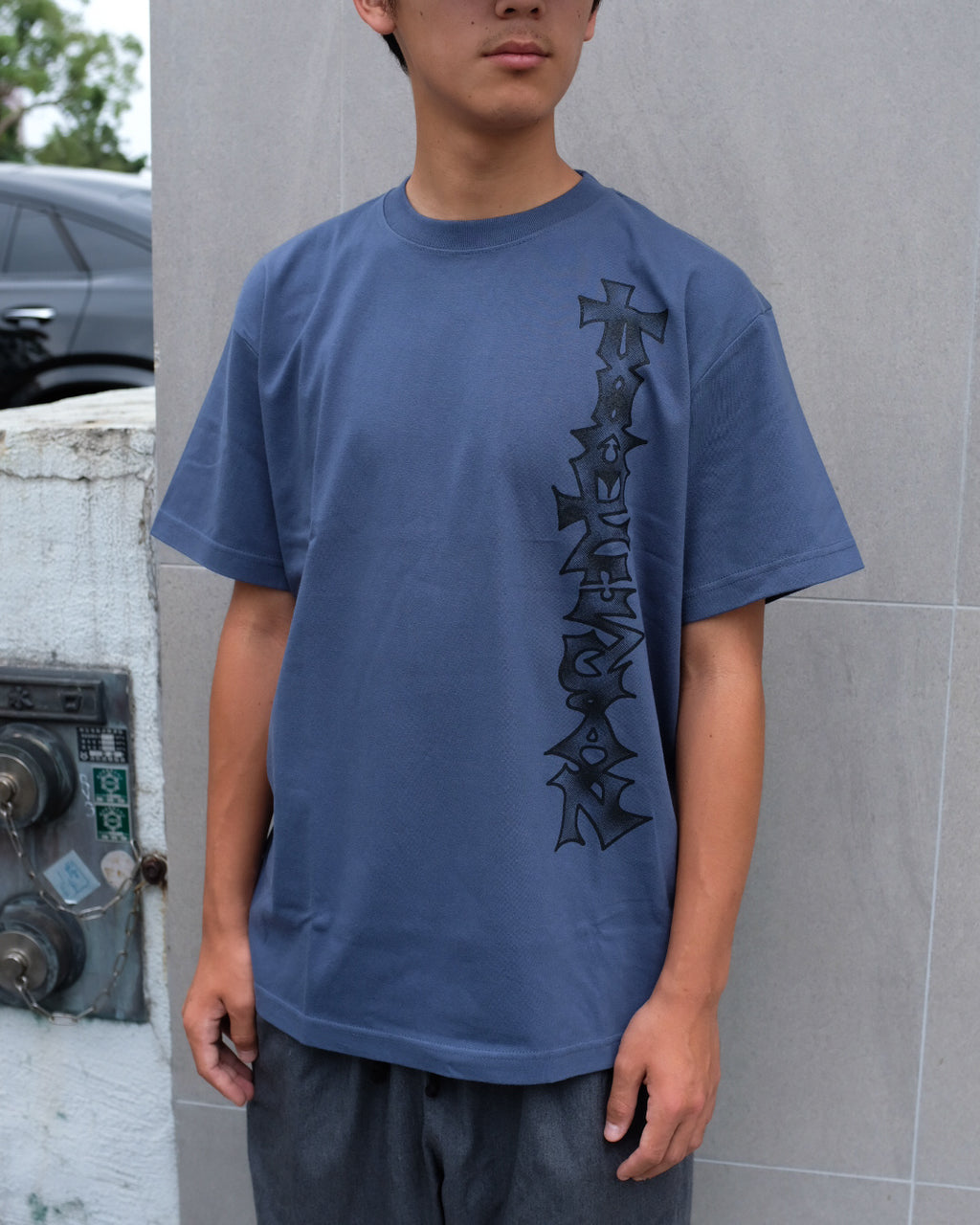 TIMESCAN - VERTICLE FLOW TEE STONE "NAVY"