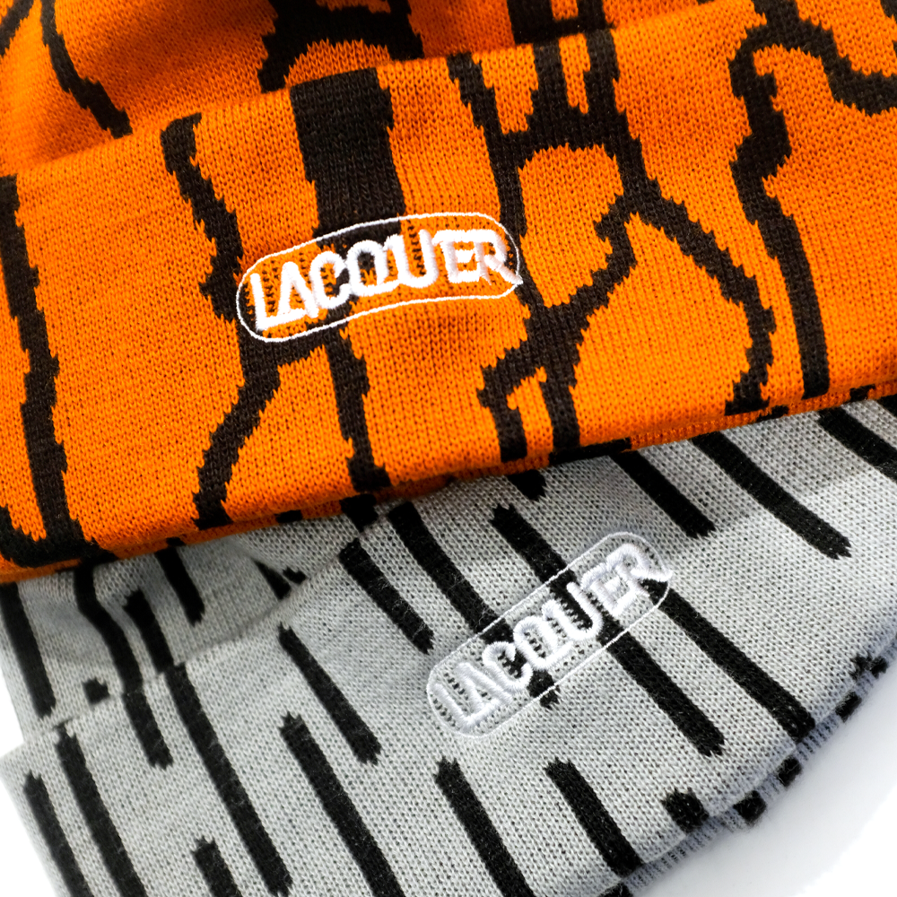 LACQUER - LOGO BEANIE "Rain Camo/Grey"
