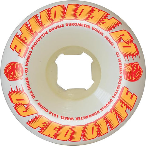 OJ WHEELS - Prototypes Double Duro White Mini Combo 58mm 101a/95a