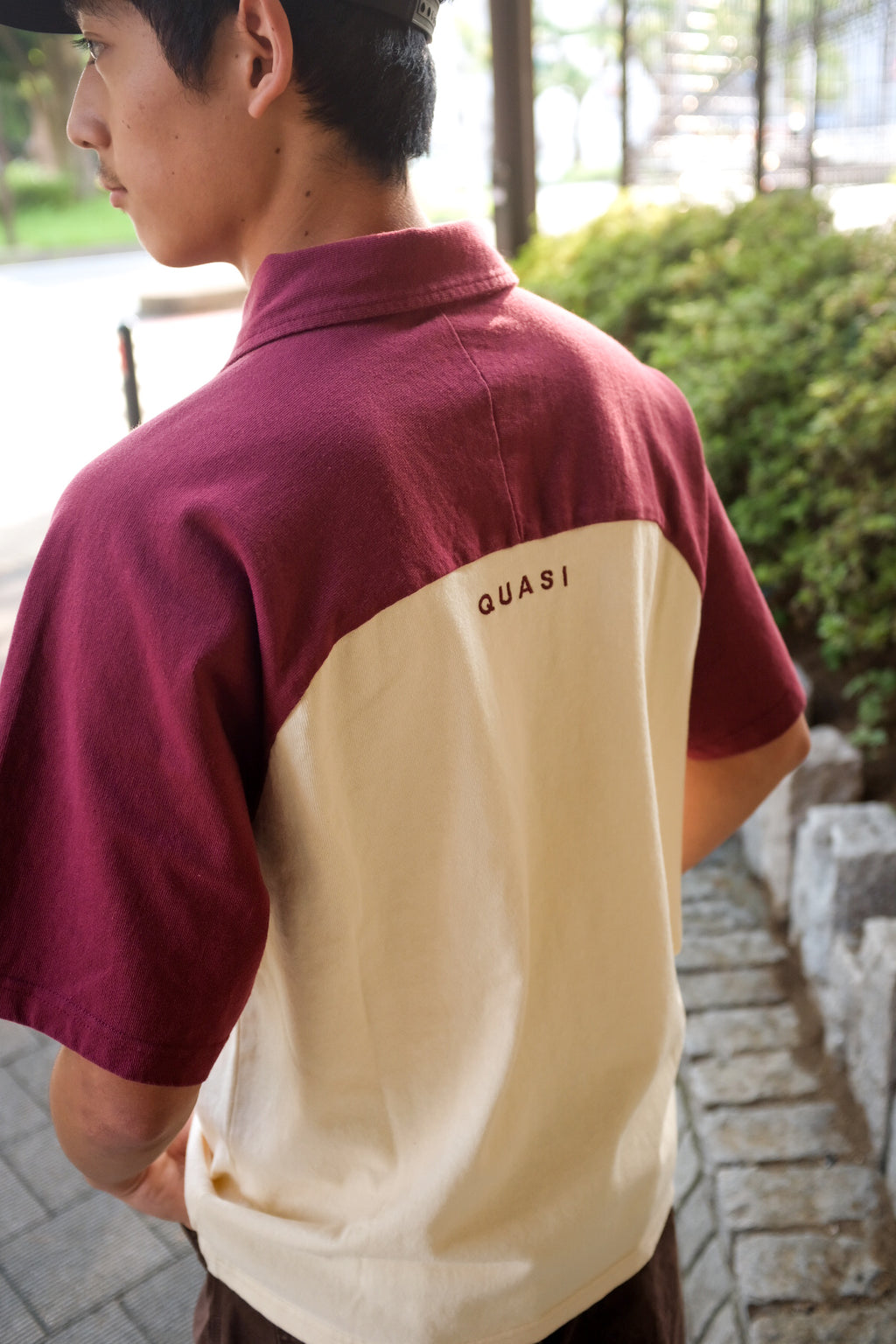 QUASI - Leslie Raglan Polo "Maroon"