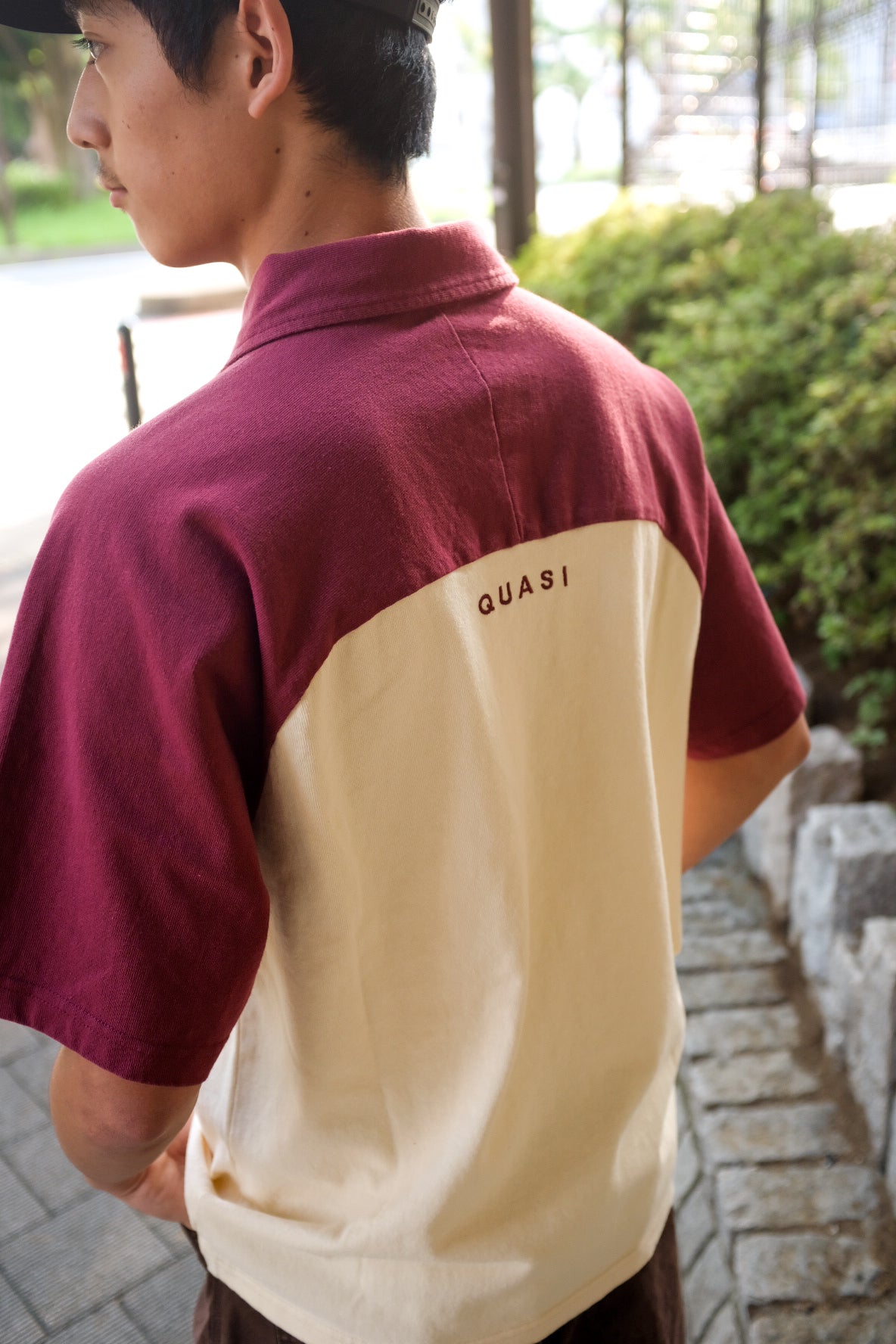 QUASI - Leslie Raglan Polo "Maroon"