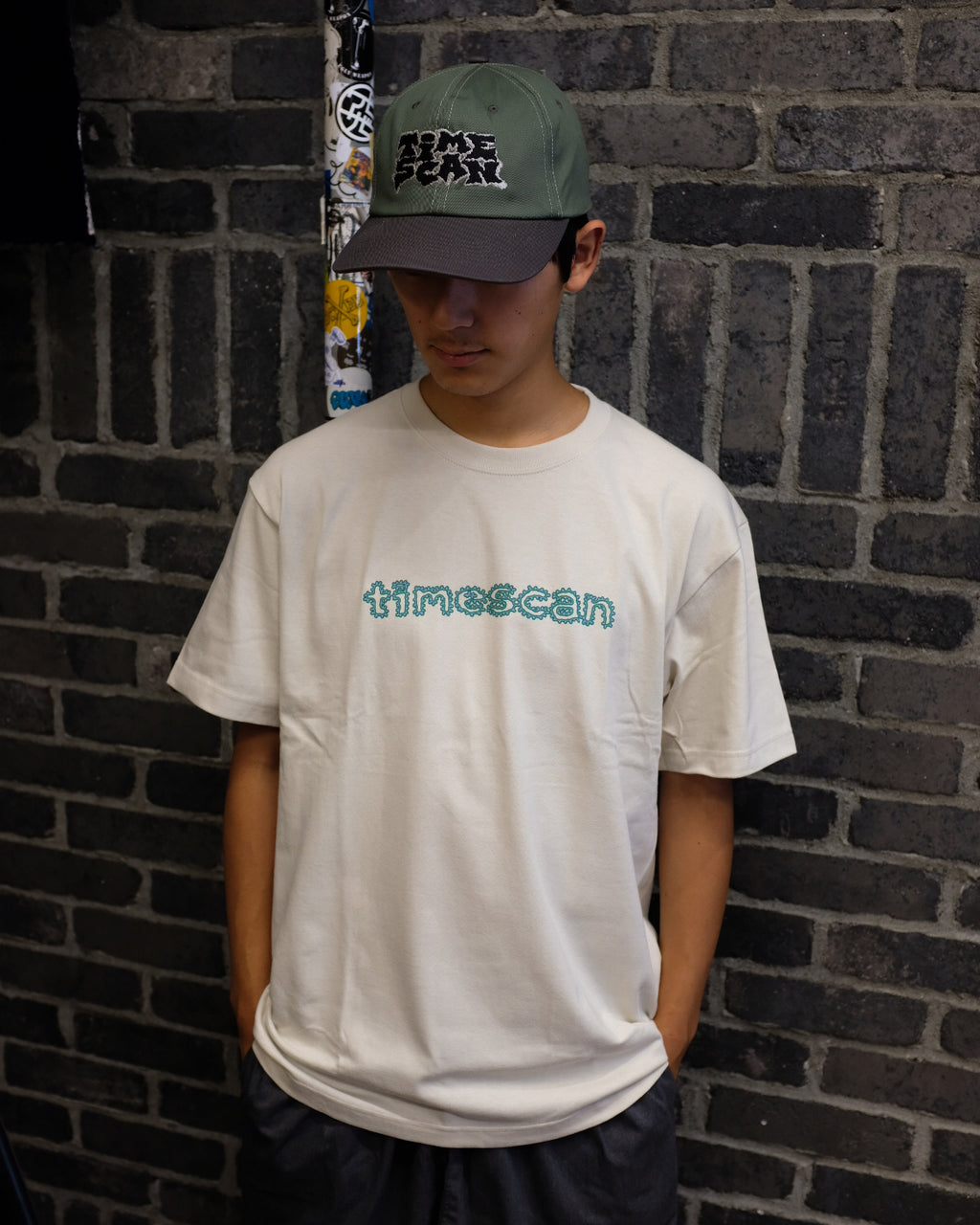 TIMESCAN - LOOP LINE TEE "LIGHT GREY"