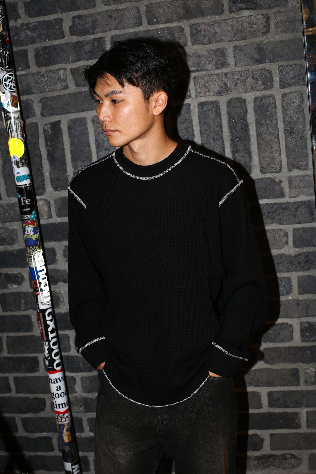 POLAR - Dylan LS Tee  "Black/White”