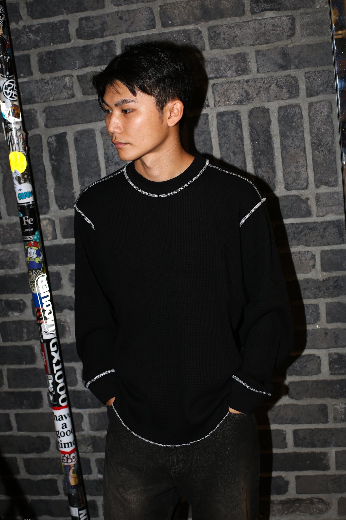 POLAR - Dylan LS Tee  "Black/White”