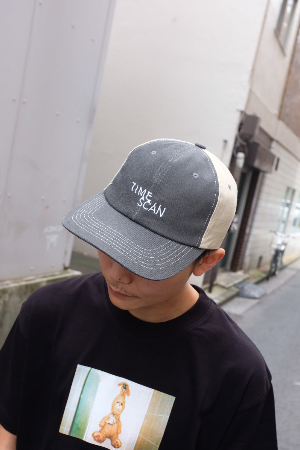 TIME SCAN - WASHED LOGO CAPS "Dark Brown"