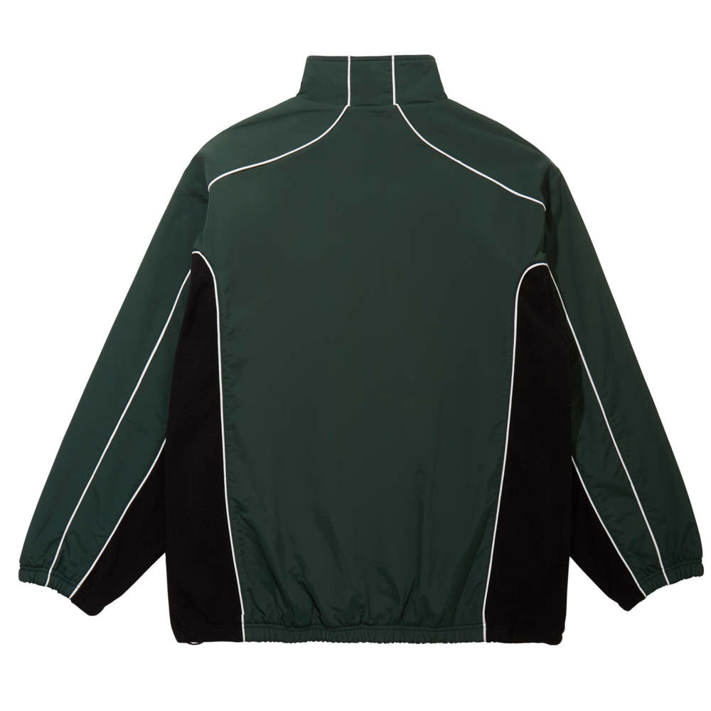 GRAND COLLECTION - Full Zip Nylon/Fleece Jacket "Forest Green/Black"