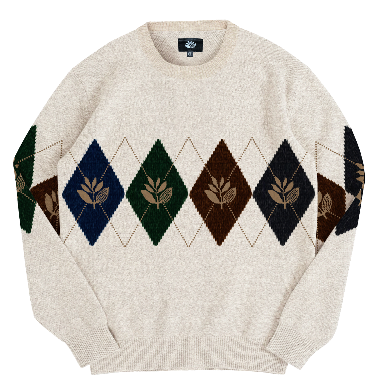 MAGENTA - ACADEMY KNIT CREWNECK "Natural"