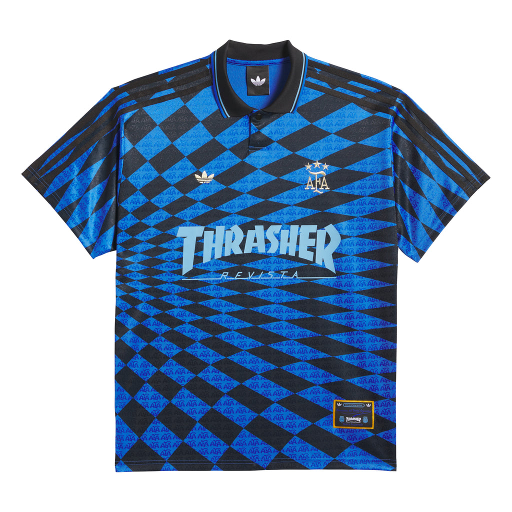 ADIDAS SKATEBOARDING - THRASHER x AFA JERSEY "Black/Blue"