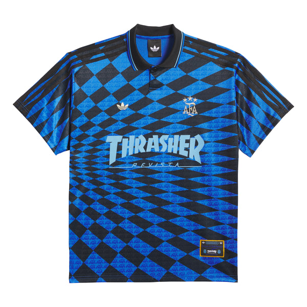 ADIDAS SKATEBOARDING - THRASHER x AFA JERSEY "Black/Blue"