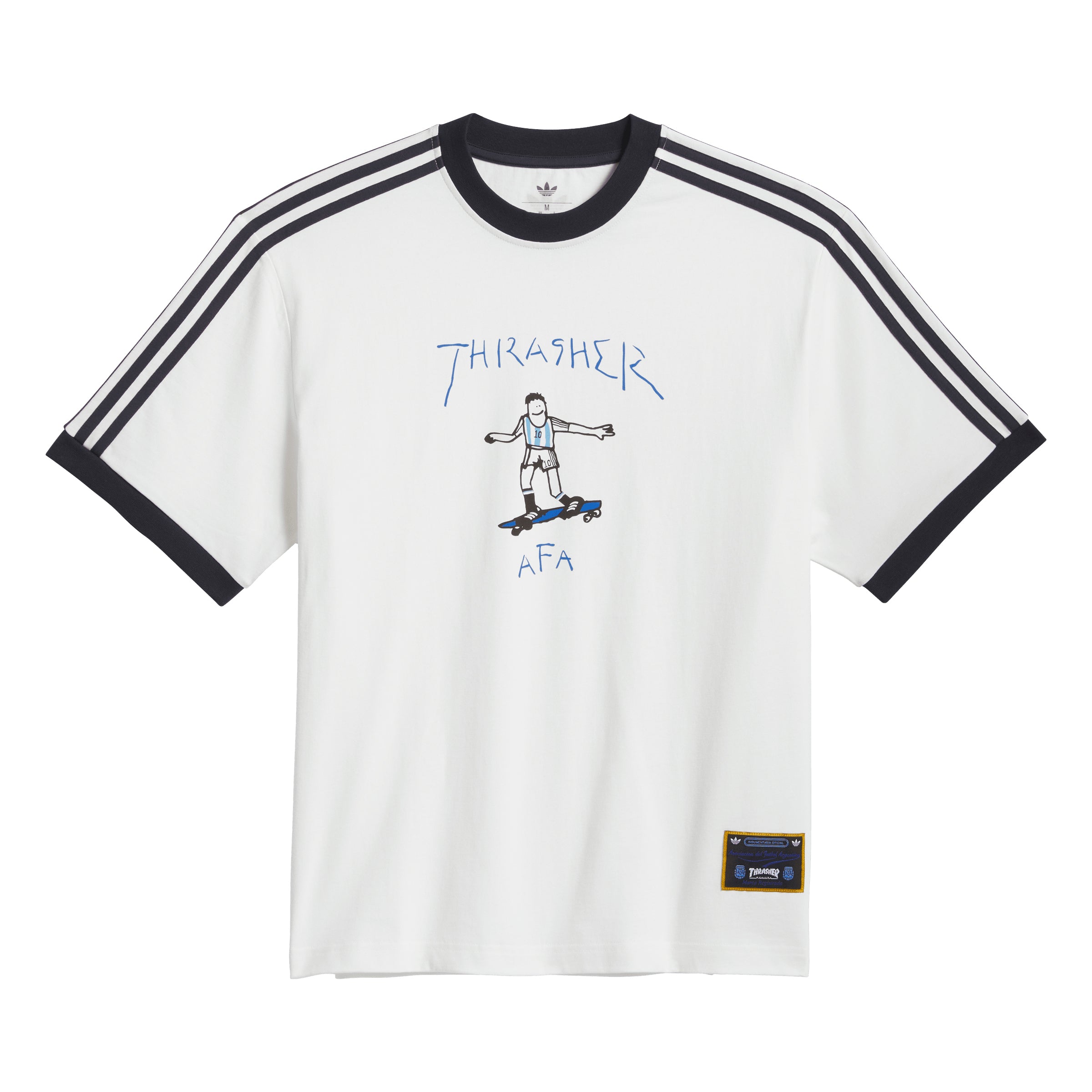 ADIDAS SKATEBOARDING - THRASHER x AFA RINGER TEE "White"