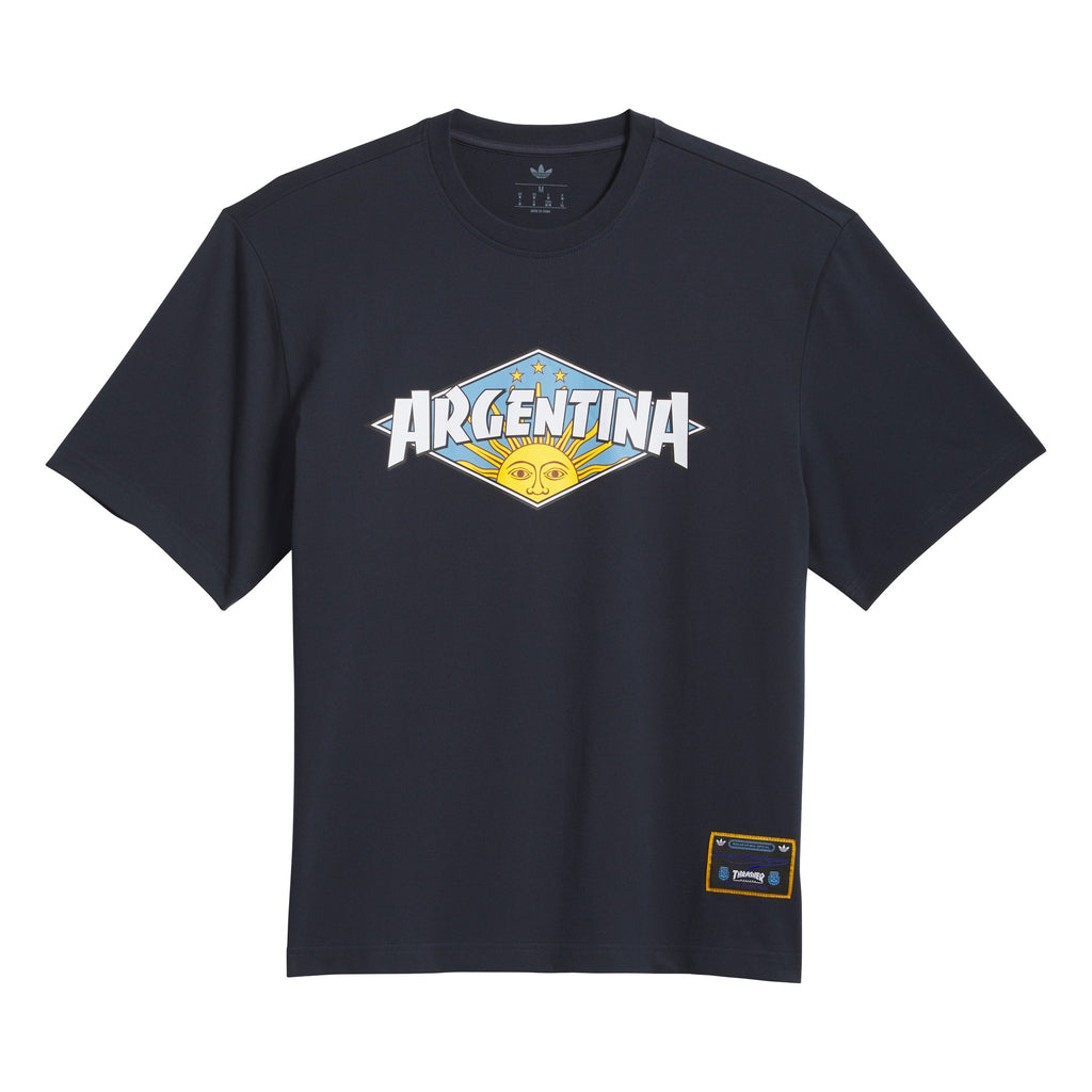 ADIDAS SKATEBOARDING - THRASHER x AFA TEE "Navy"