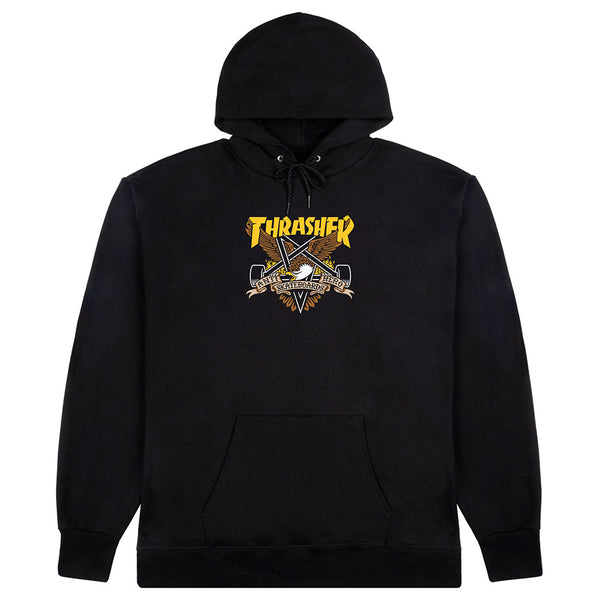 THRASHER X ANTIHERO - EAGLEGRAM - L/S HOODIE ”BLACK”