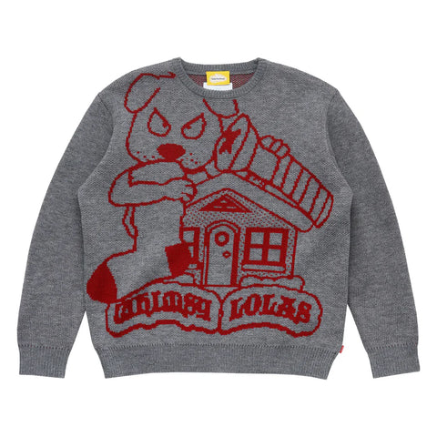 LOLA'S Hardware x Whimsy Socks - BLOOD Knit Sweater "Grey"