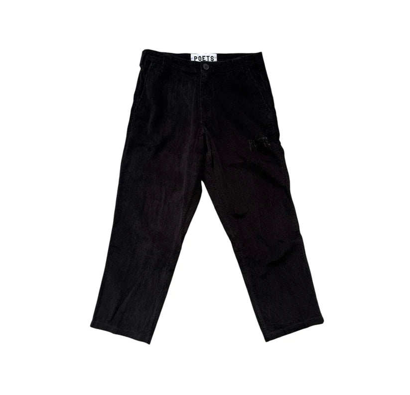 POETS - D BYRNE RELAXED FIT CORDUROY PANT "BLACK"