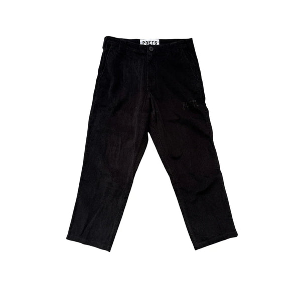 POETS - D BYRNE RELAXED FIT CORDUROY PANT "BLACK"