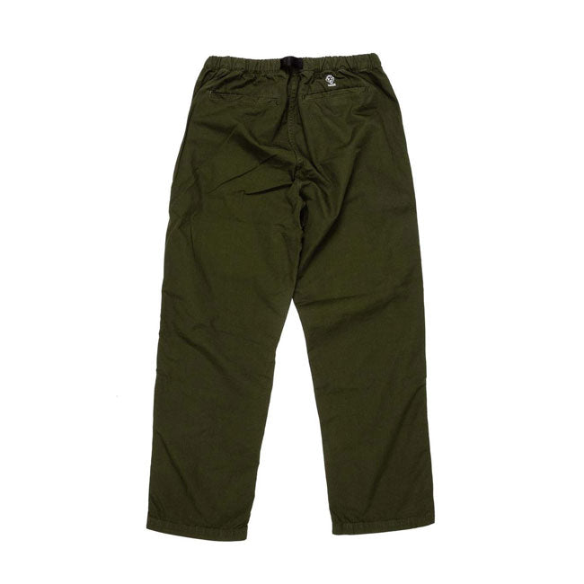 DANCER - Belted Simple Pant - Micro Canvas "Army Green"