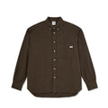 POLAR -  Ben LS Shirt  Poplin "Brown"