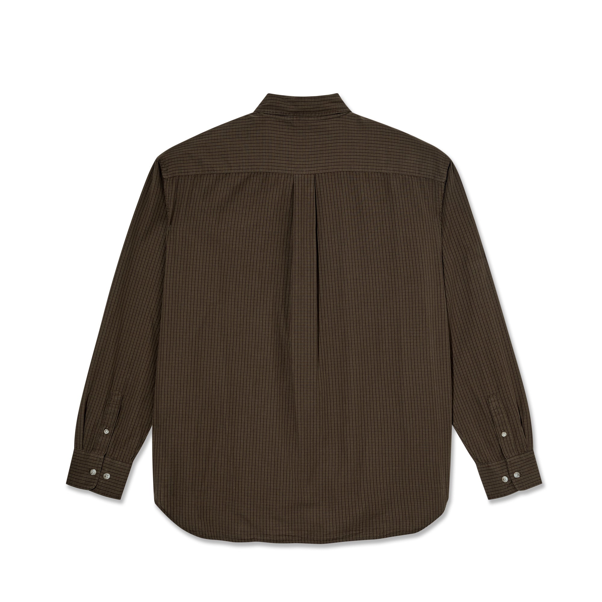 POLAR -  Ben LS Shirt  Poplin "Brown"