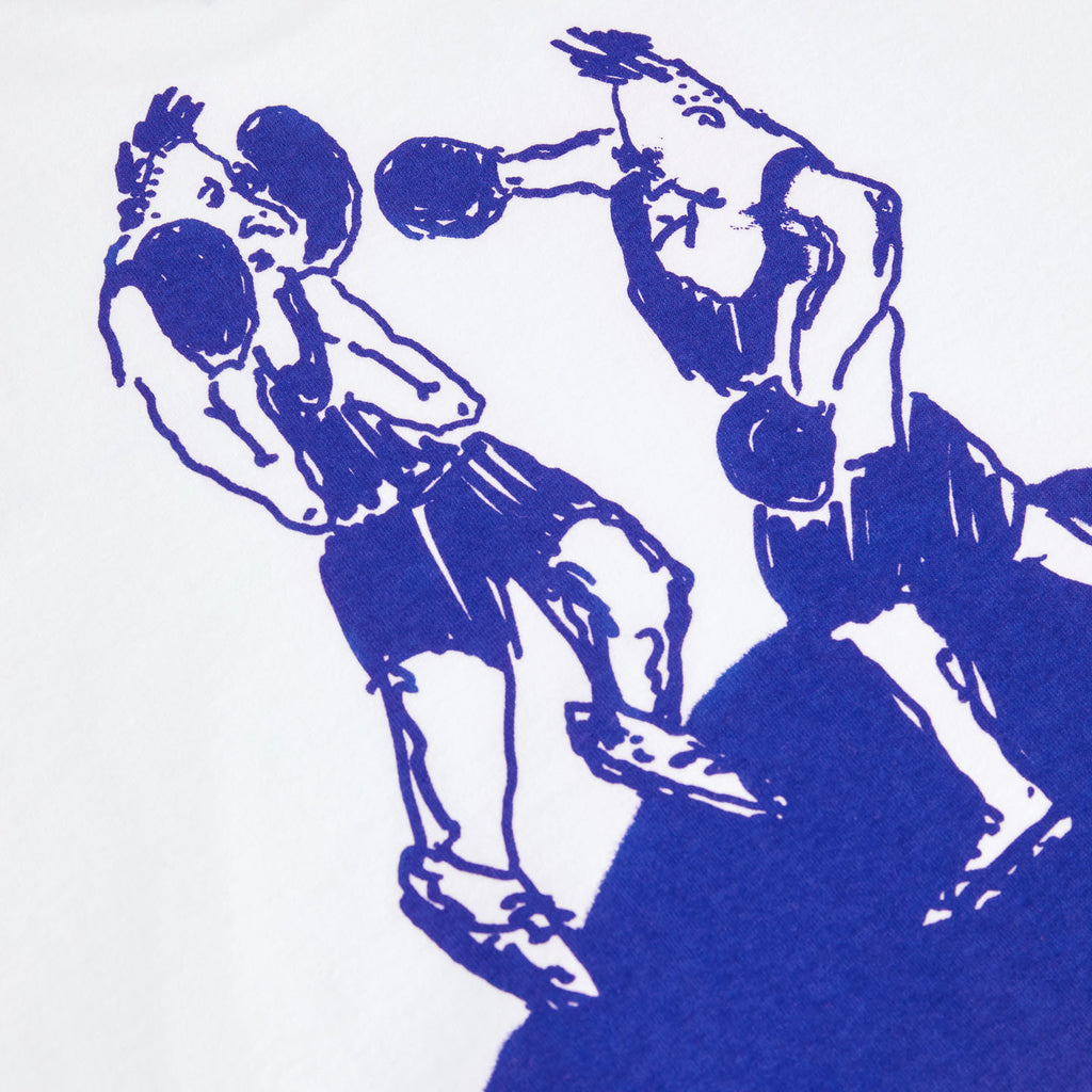 Last Resort AB x Julian Smith - Boxers SS Tee "White/Dirty Blue"