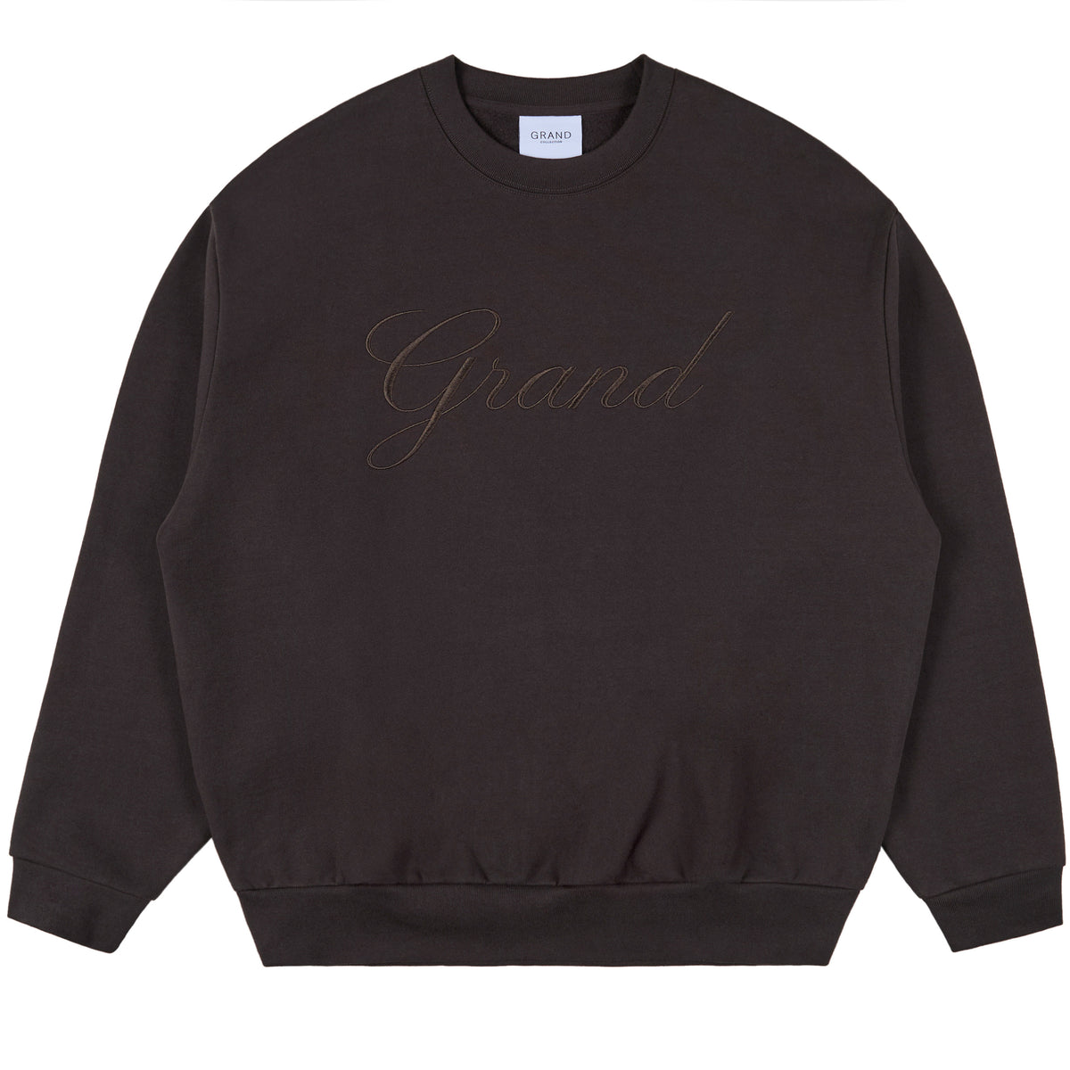 GRAND COLLECTION - Embroidered Crewneck "Espresso"