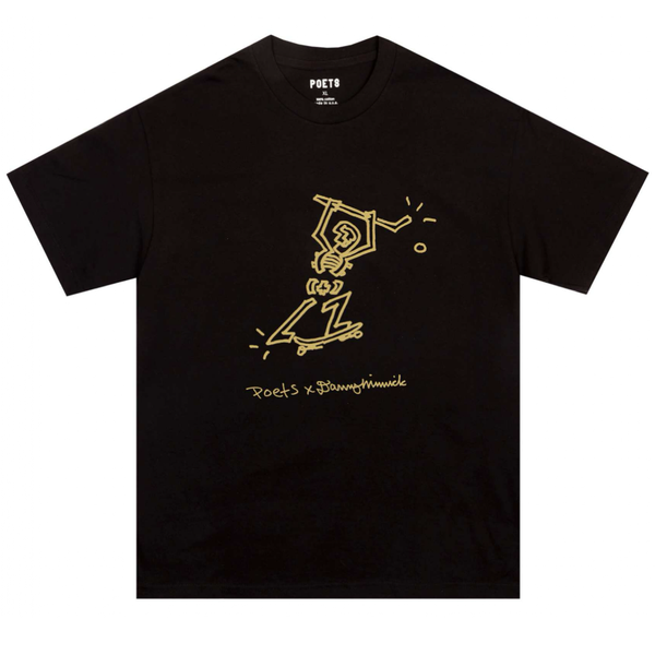 POETS - DANNY MINNICK X POETS TEE "BLACK / GOLD"