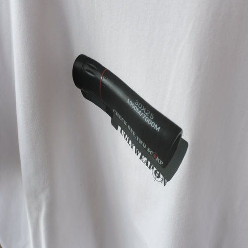UGLY WEAPON - CHECK ONE TWO TEE "WHITE"