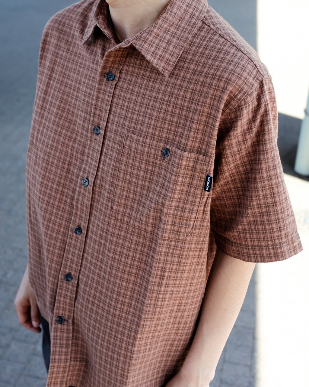 GX1000 - Short Sleeve Button Down "Brown Plaid"