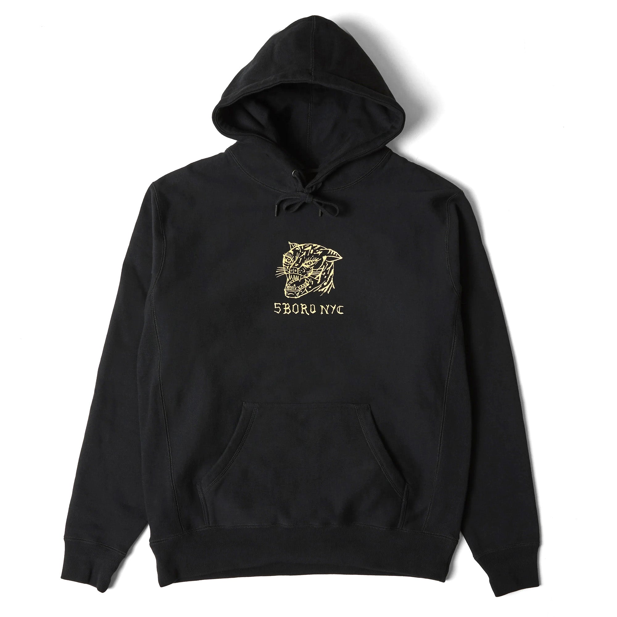 5BORO - Demon Cat Pullover Hoody "Black / Peach"