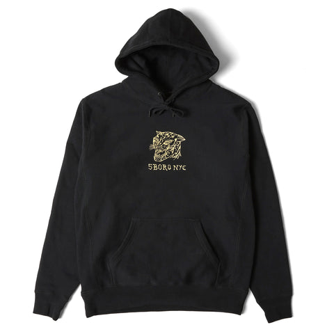 5BORO - Demon Cat Pullover Hoody "Black / Peach"