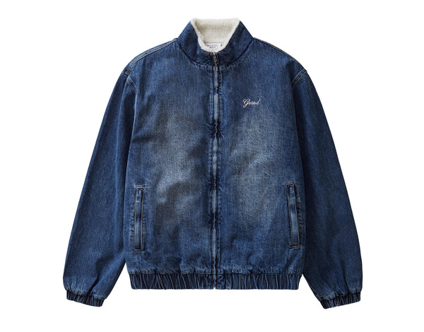 GRAND COLLECTION - Denim Sherpa Track Jacket "Denim"