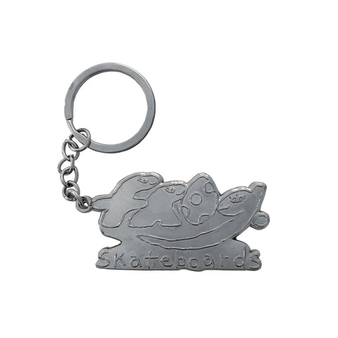 FROG SKATEBOARDS - Dino Logo Keychain "Silver"