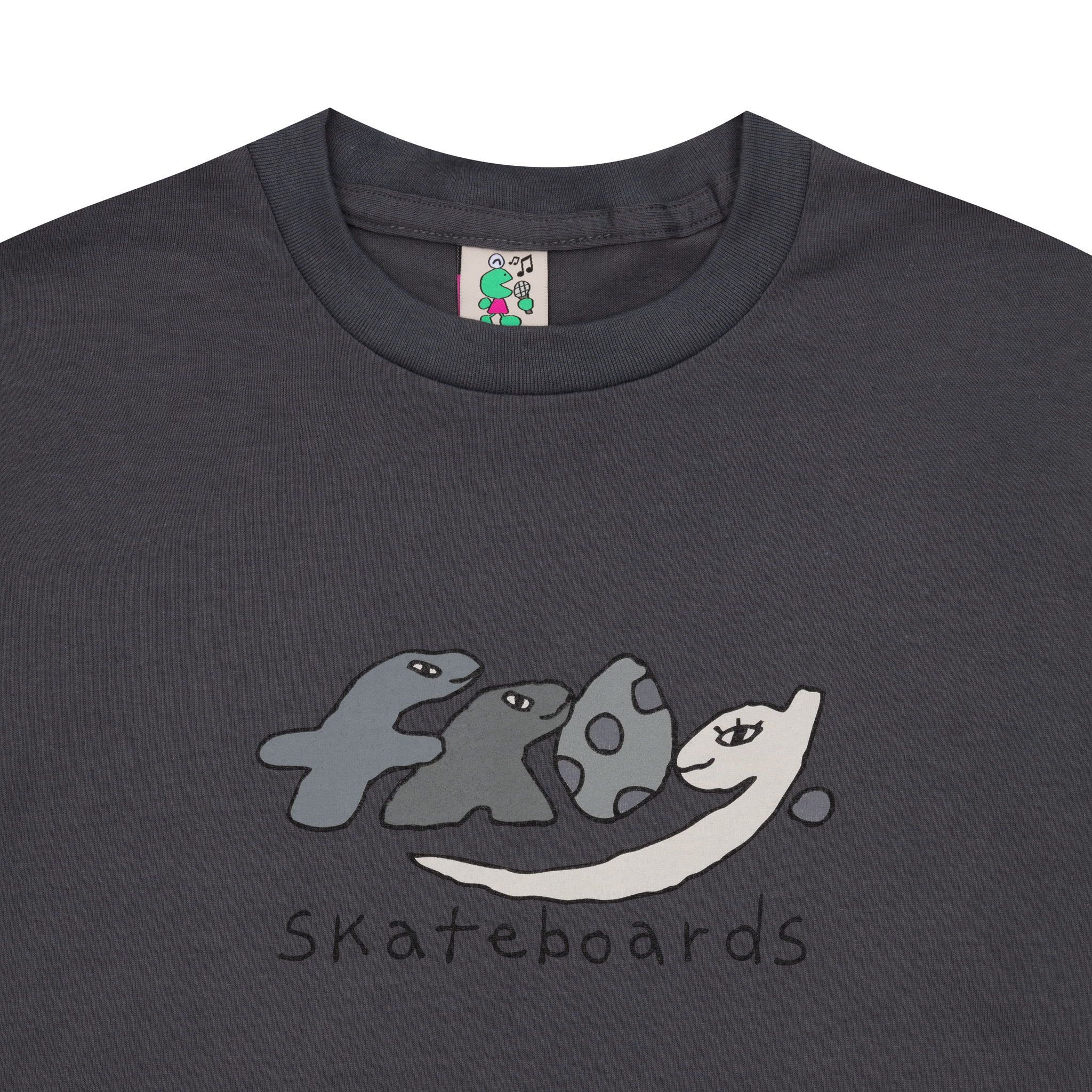 FROG SKATEBOARDS - Dino Logo Tee "Charcoal"