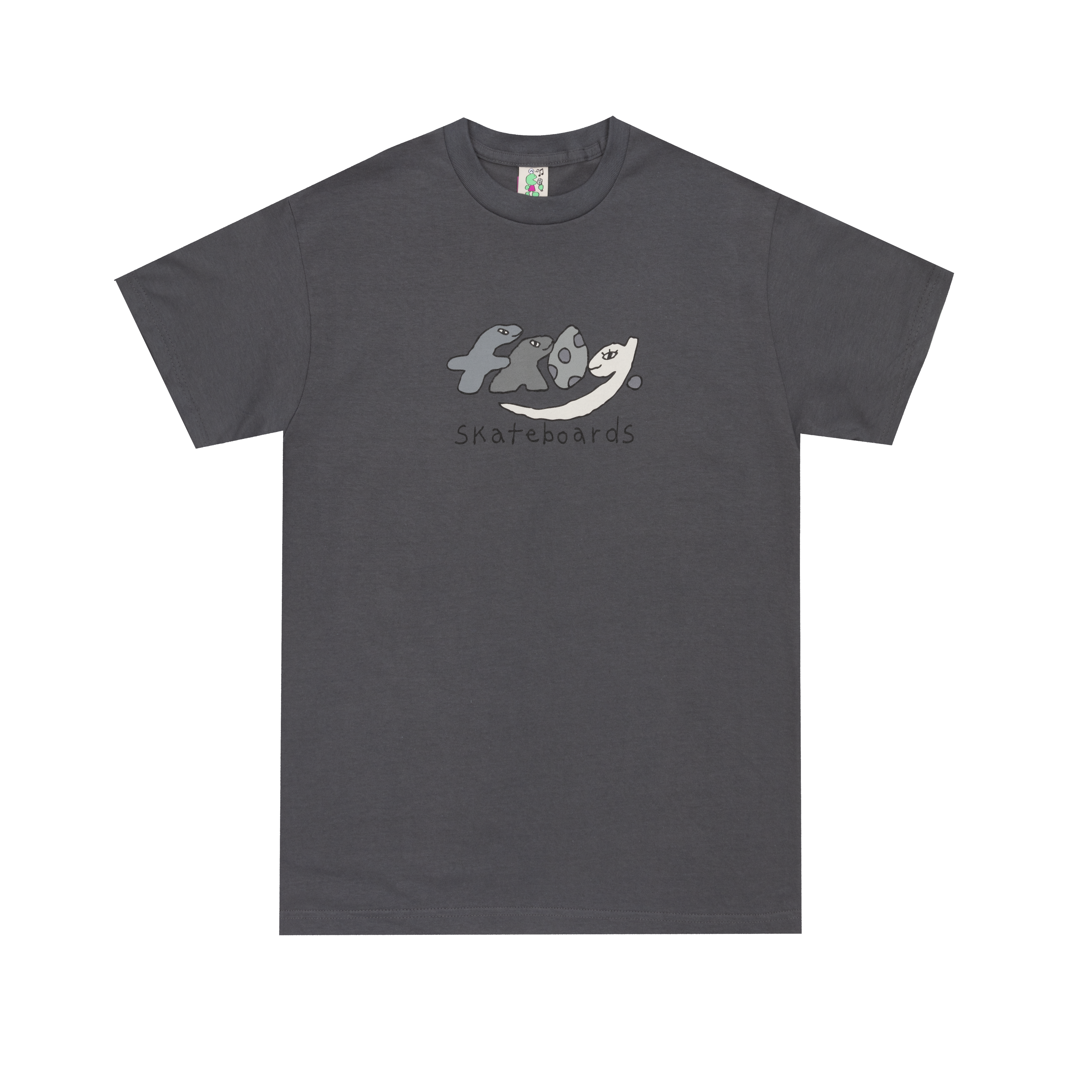FROG SKATEBOARDS - Dino Logo Tee "Charcoal"