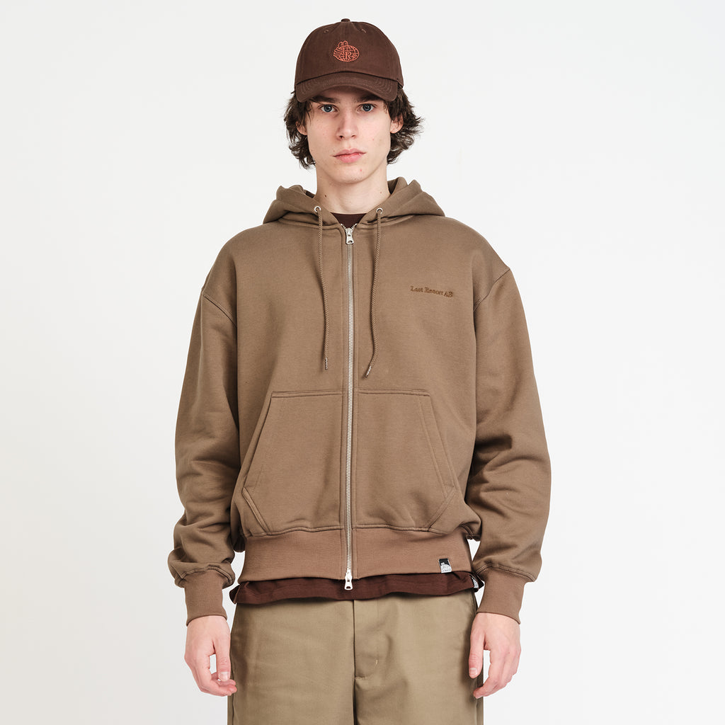 Last Resort AB - Script Logo Zip Hoodie "Khaki Beige"