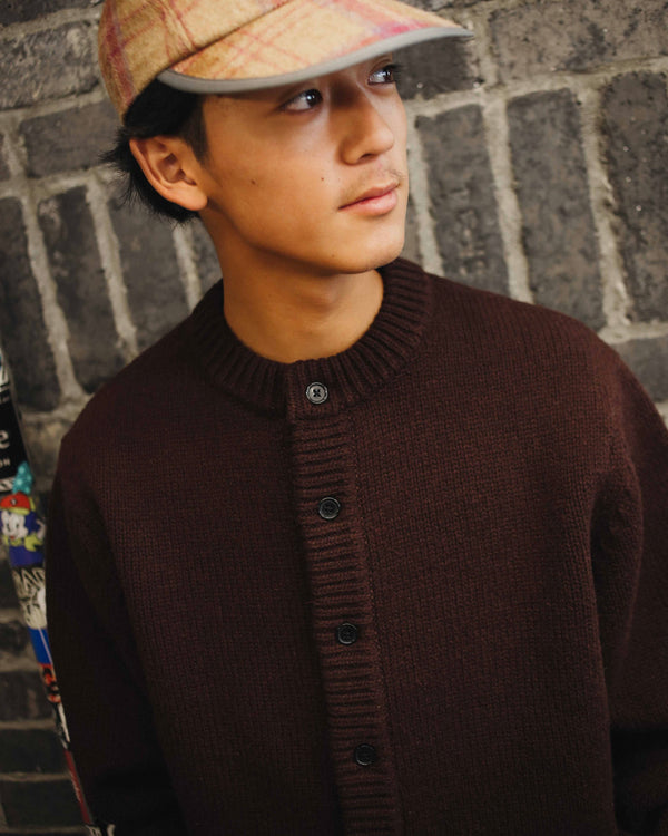 GRAND COLLECTION - Wool Cardigan "Espresso"