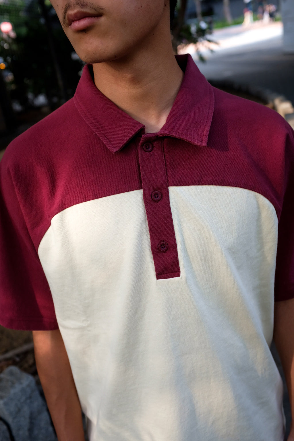 QUASI - Leslie Raglan Polo "Maroon"