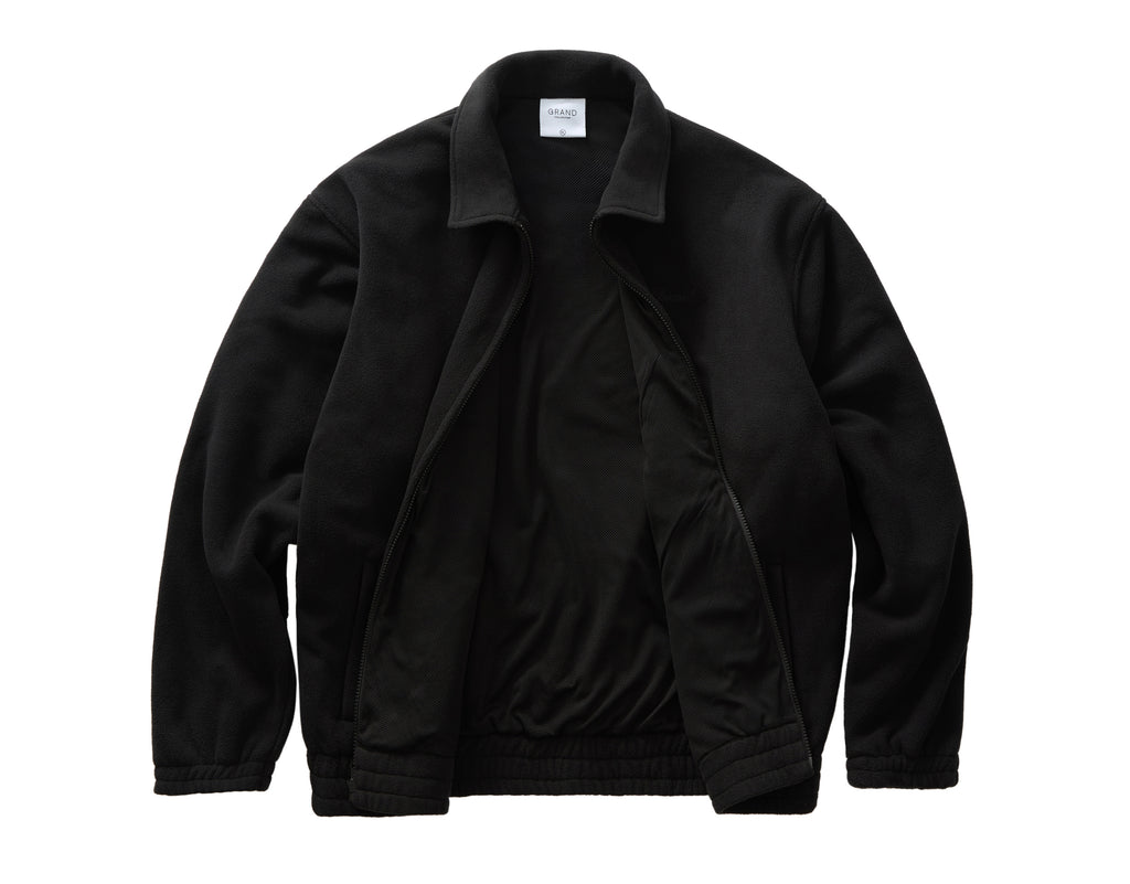 GRAND COLLECTION - Heavyweight Polar Fleece Jacket "Black"