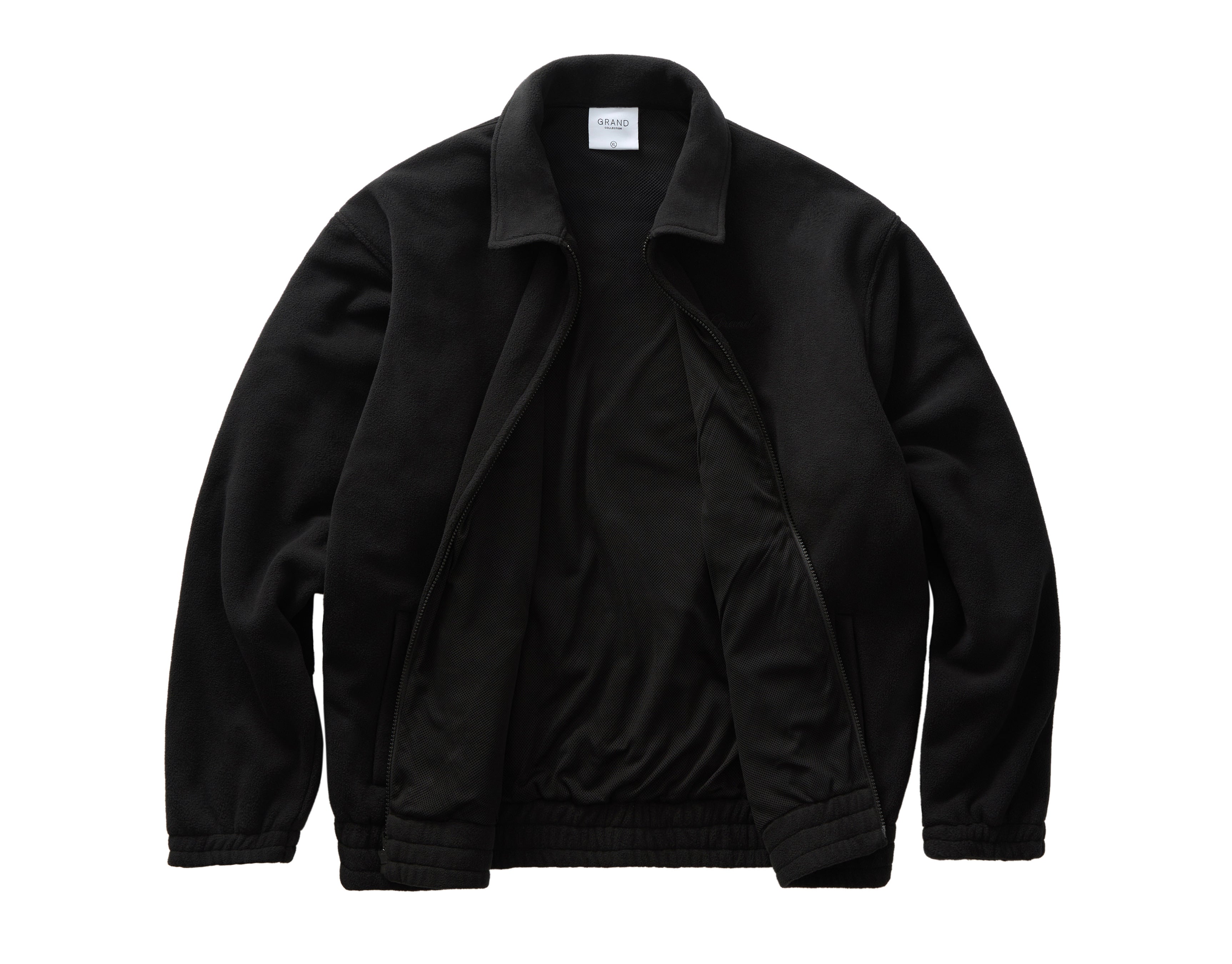 GRAND COLLECTION - Heavyweight Polar Fleece Jacket "Black"