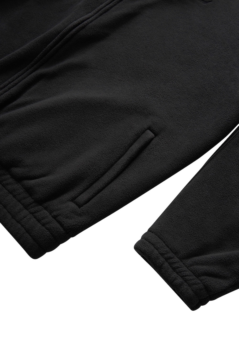 GRAND COLLECTION - Heavyweight Polar Fleece Jacket "Black"