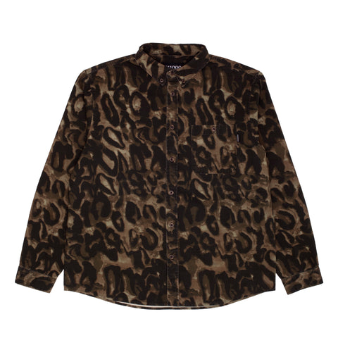 GX1000 - Long Sleeve Button Down "Brown Leopard Camo"