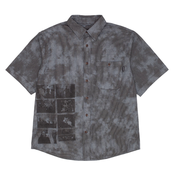 GX1000 - Short Sleeve Button Down "Over Dyed / Bleach Spots"