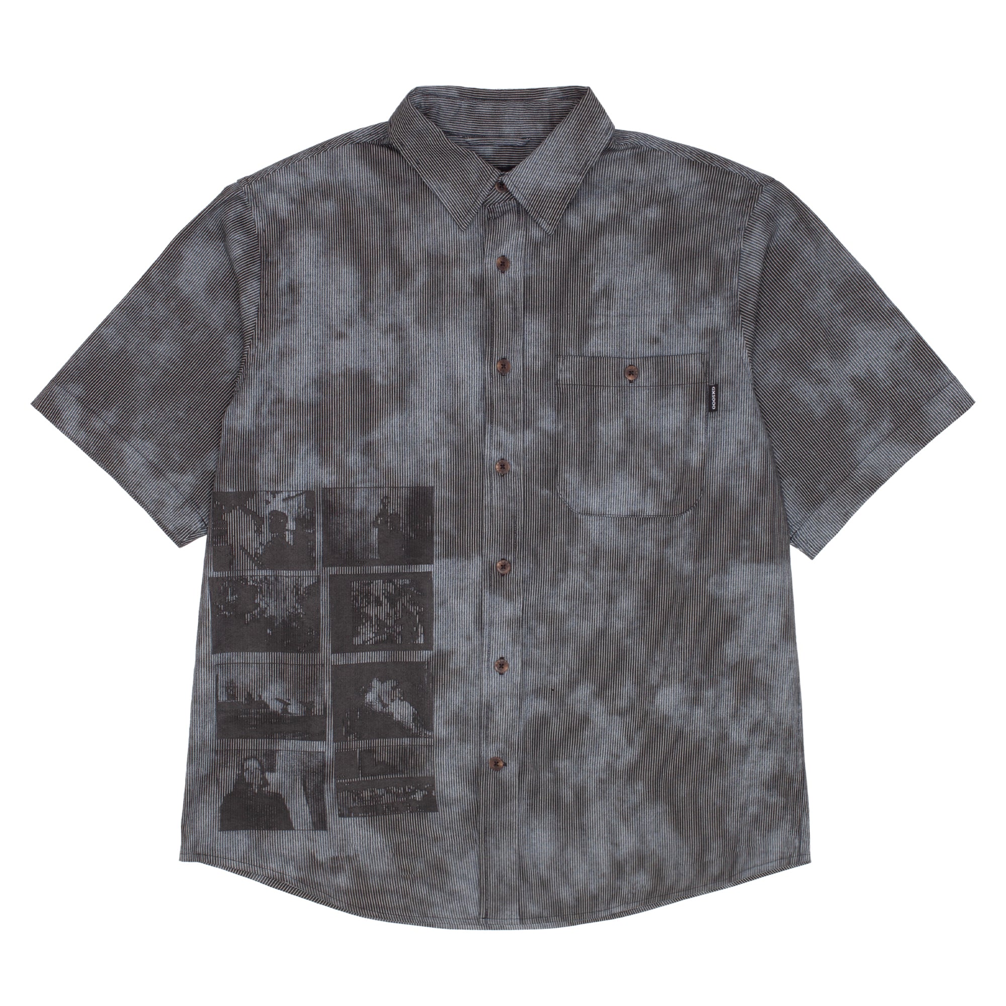 GX1000 - Short Sleeve Button Down "Over Dyed / Bleach Spots"