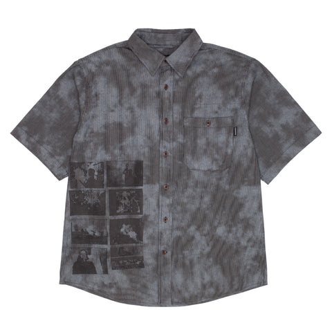 GX1000 - Short Sleeve Button Down "Over Dyed / Bleach Spots"
