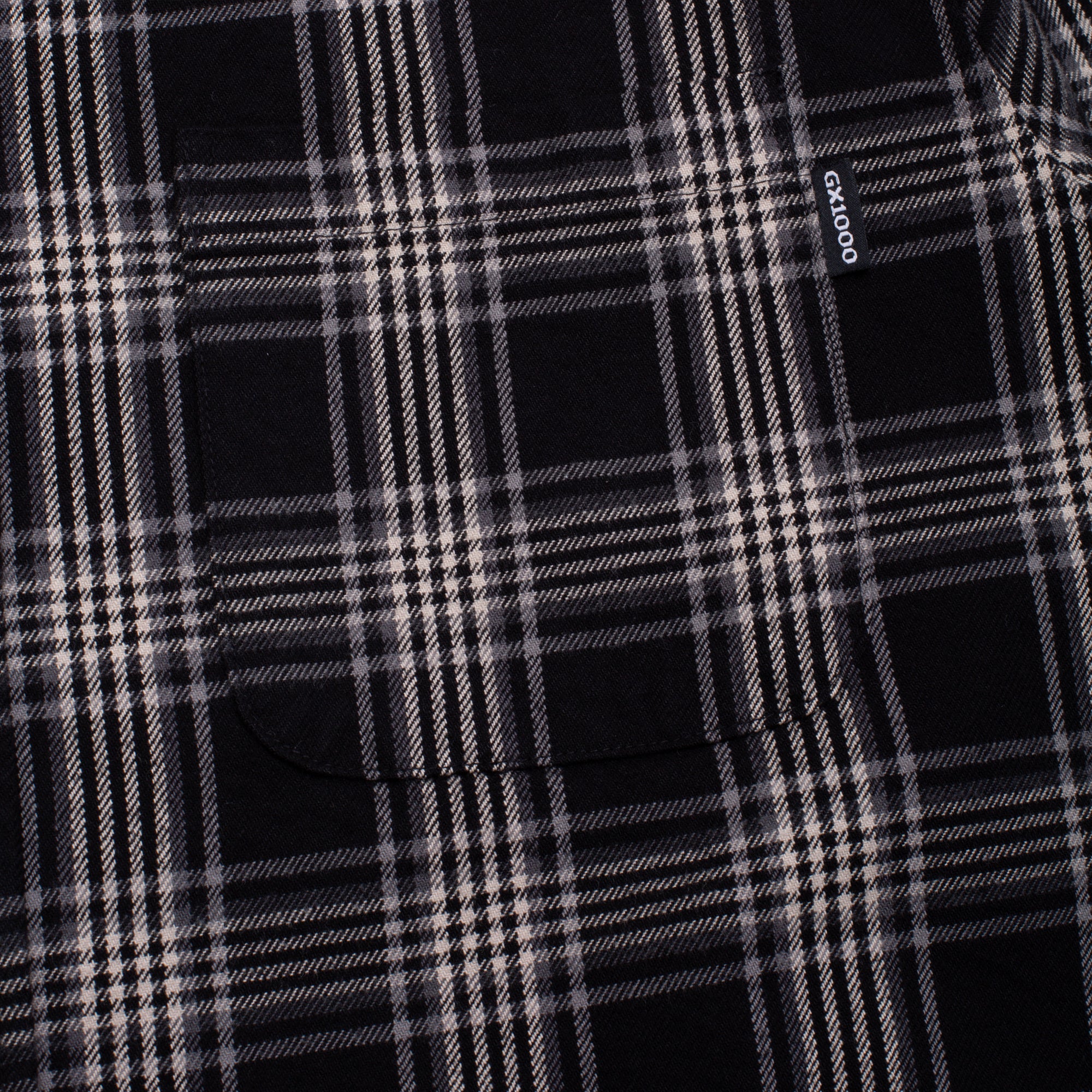 GX1000 - Plaid Long Sleeve Button Down "Black / Brown"